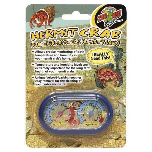 Zoo Med Hermit Crab Dual Thermometer & Humidity Gauge - Aquatic Supplies Australia