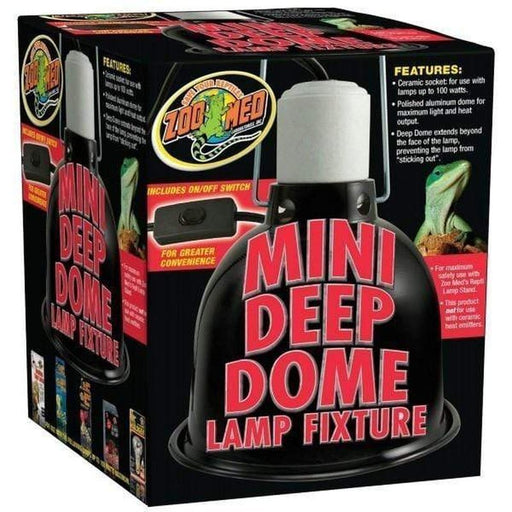 Zoo Med Mini Deep Dome Lamp Fixture - Aquatic Supplies Australia